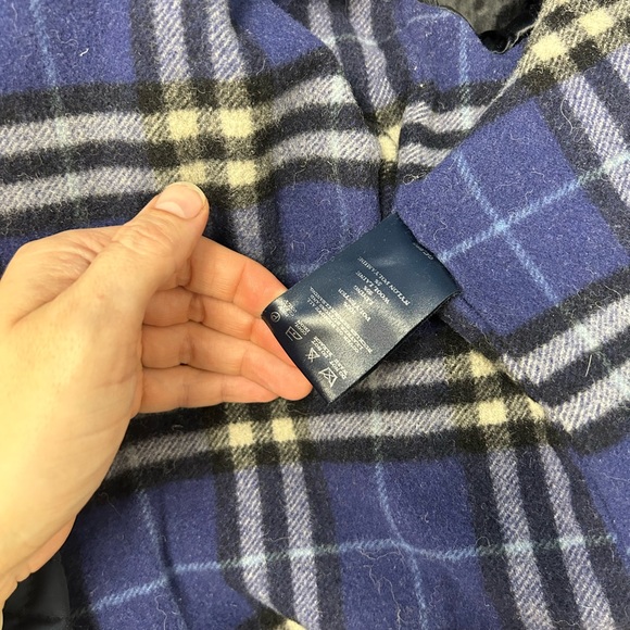 BURBERRY LONDON Blue Winter light quilted Long Jacket Sz 6L - Picture 7 of 10